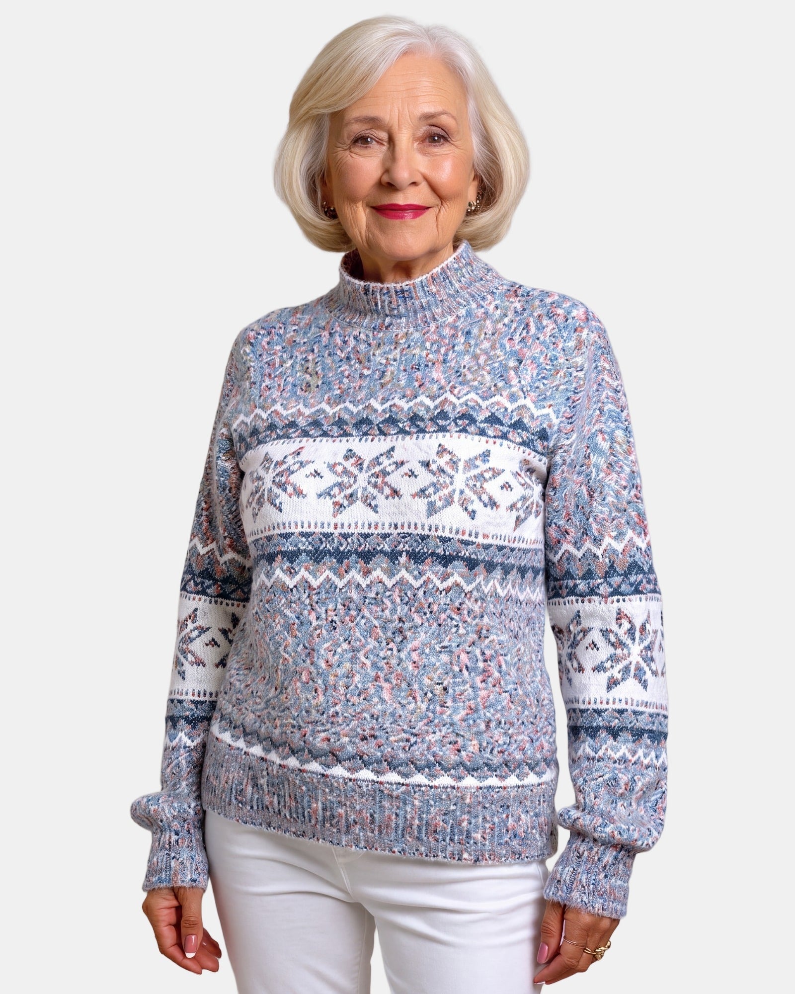 Pull en Laine Islandaise Classique — r9 Bleu, photo studio