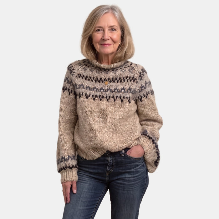 Pull Nordique Sable