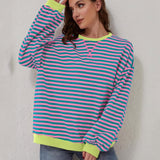 Solange | Sweat rayé à bords contrastés