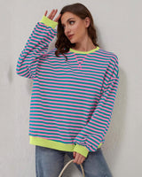 Solange | Sweat rayé à bords contrastés