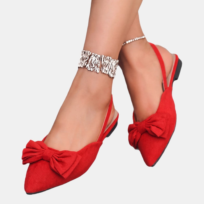 Rosalie | Ballerines pointues à nœud confortables