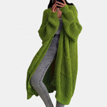 Adèle | Long cardigan ouvert à grosses côtes et poches