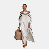 Léna | Robe longue oversize à épaules dénudées