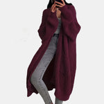 Adèle | Long cardigan ouvert à grosses côtes et poches