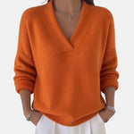 Régine | Pull ample à col V profond