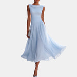 Natalia | Robe midi drapée sans manches