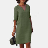 Émeline | Robe à col V à la coupe flatteuse