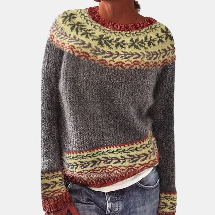 Pull Nordique Feuillage