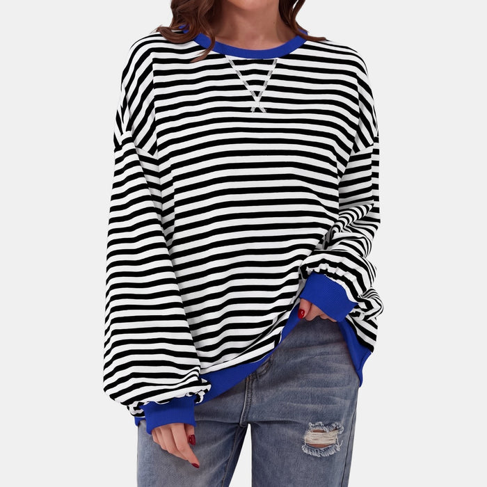 Léonie | Sweat ample à rayures rétro