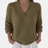 Régine | Pull ample à col V profond