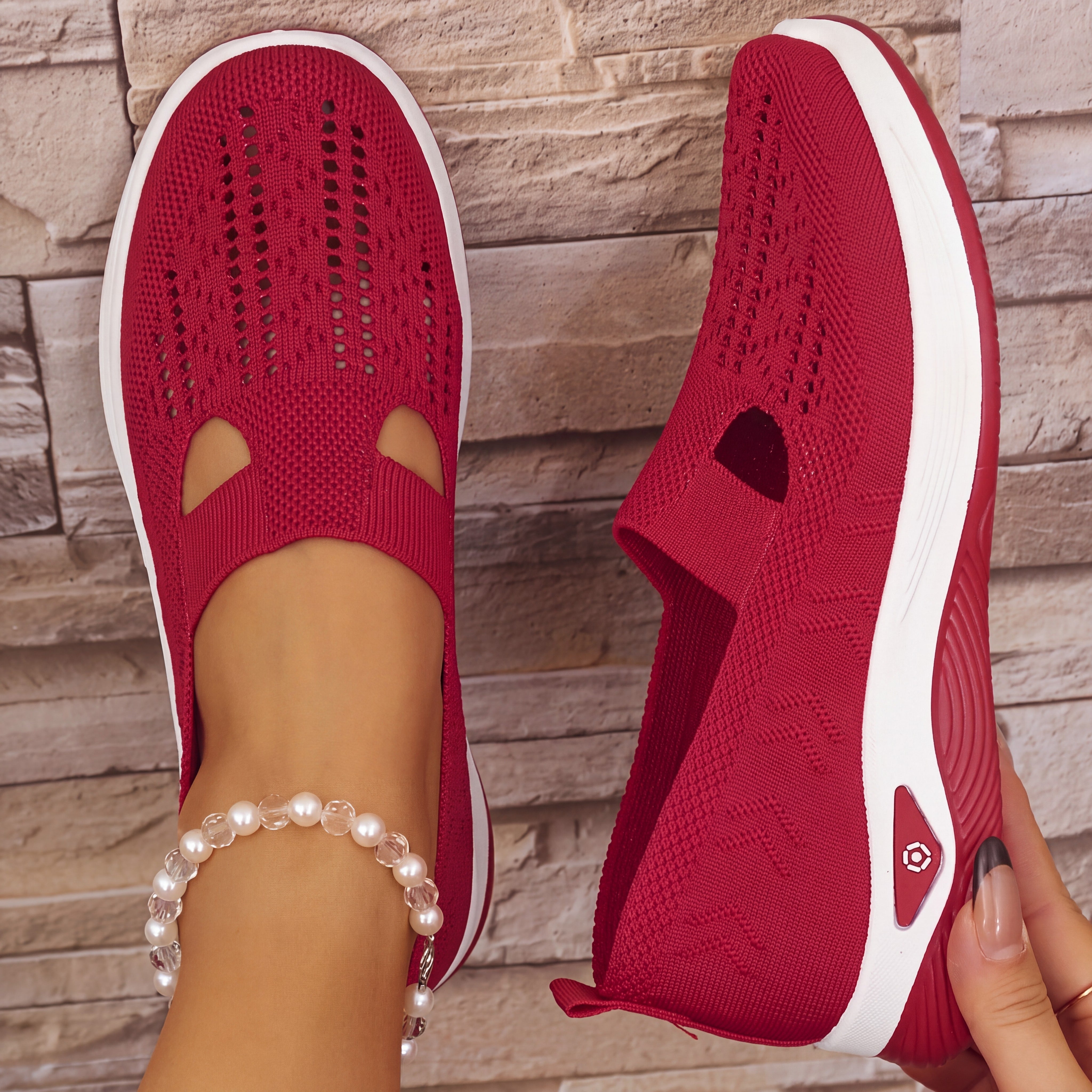 Carry | Chaussures orthopédiques à enfiler Rouge, photo studio