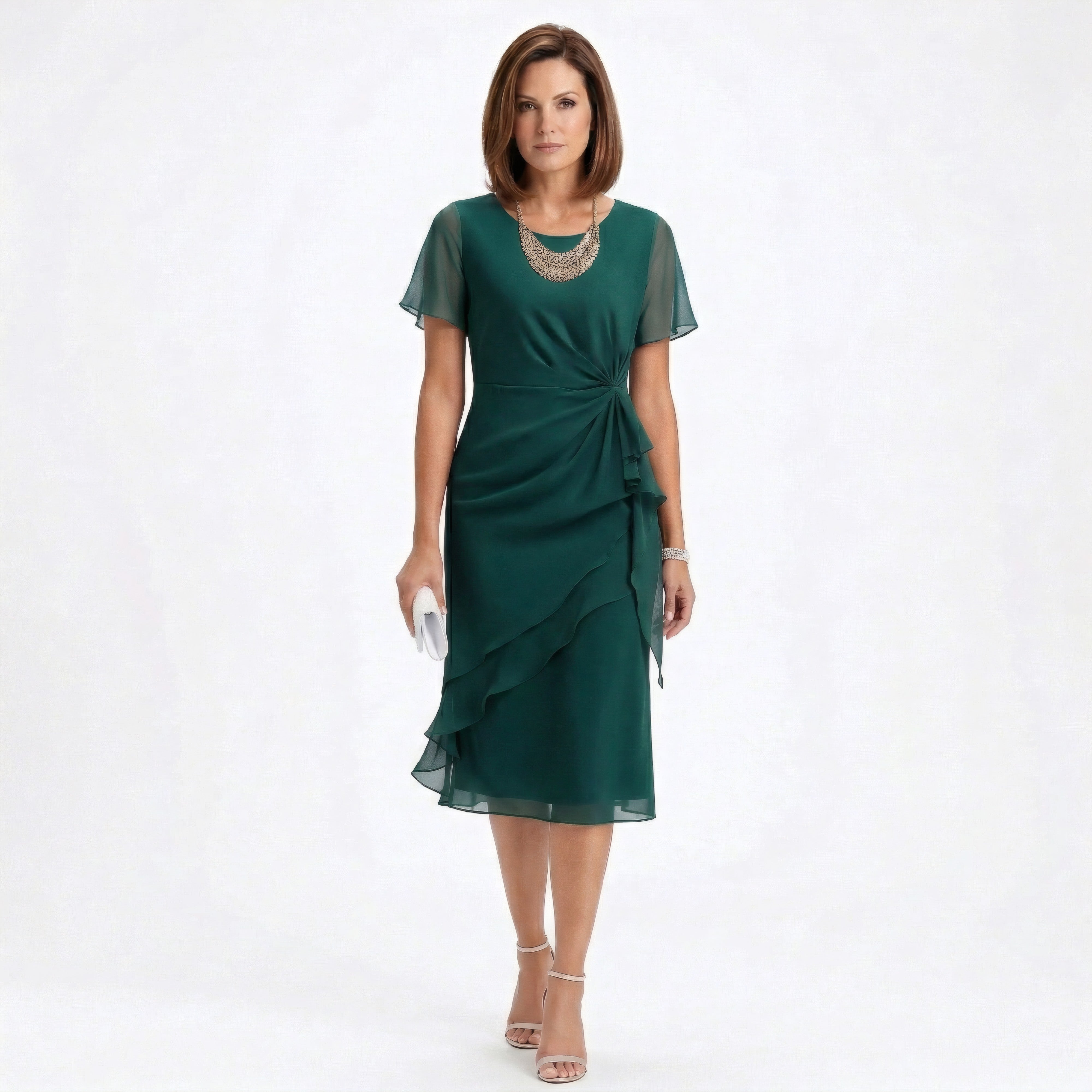 Helena | Robe élégante Vert, photo studio