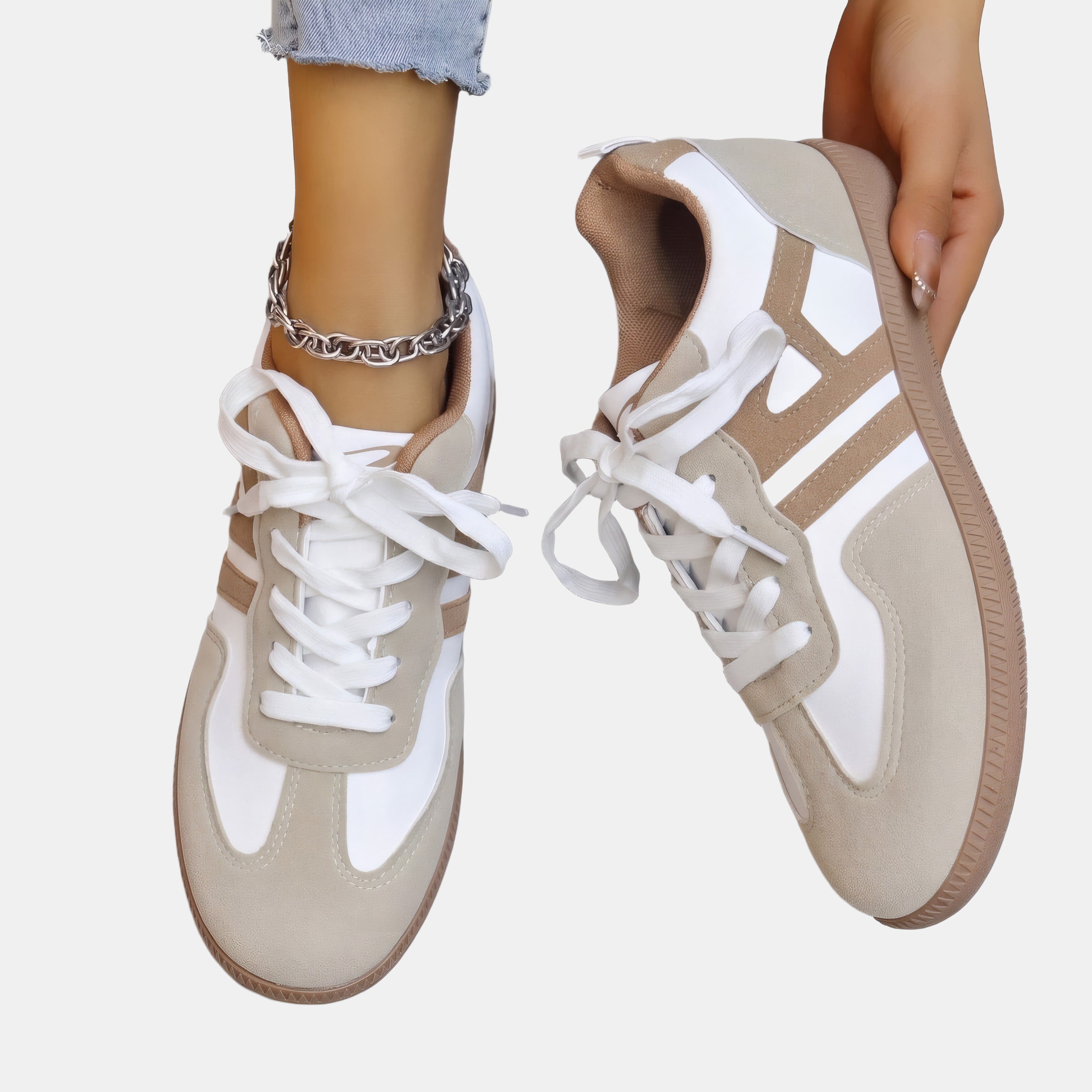 Héloïse | Baskets orthopédiques rétro à lacets