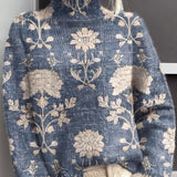 Colette | Tricot à col montant brodé d'animaux des bois