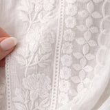 Corinne | Blouse à col rond et poignets élastiqués