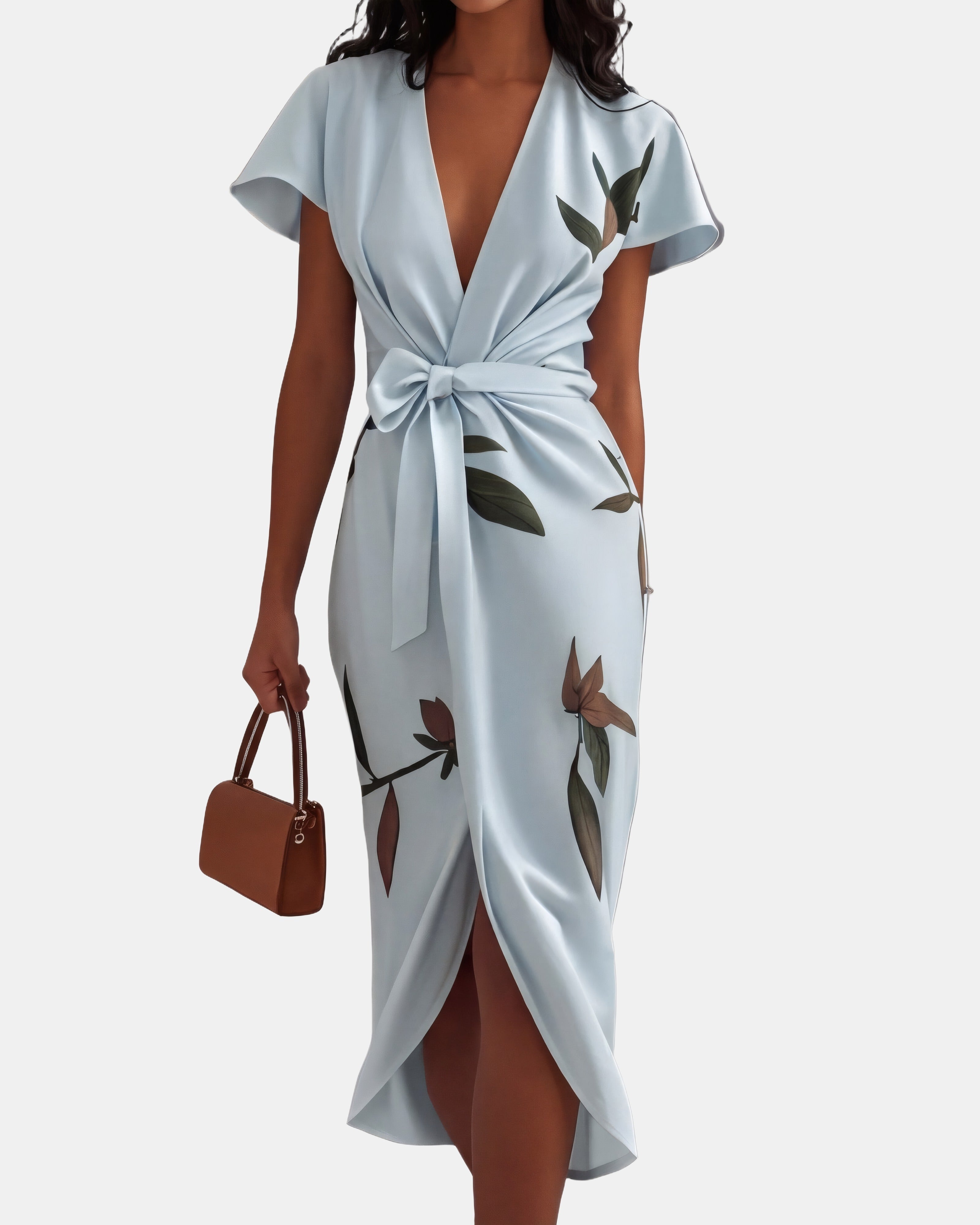 Valeria | Robe légère et élégante Bleu clair, photo studio