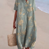 Annette | Robe aérienne à motif artistique