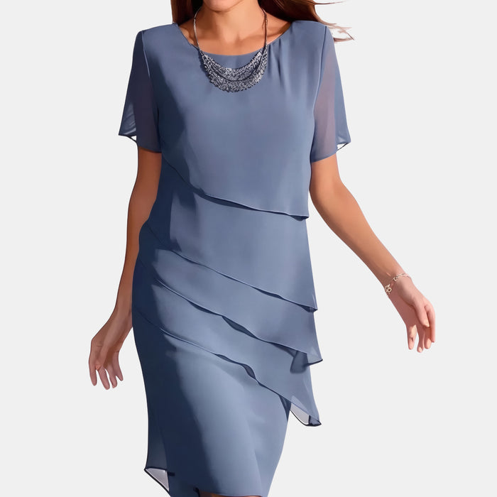 Annabelle | Robe à volants superposés et manches courtes