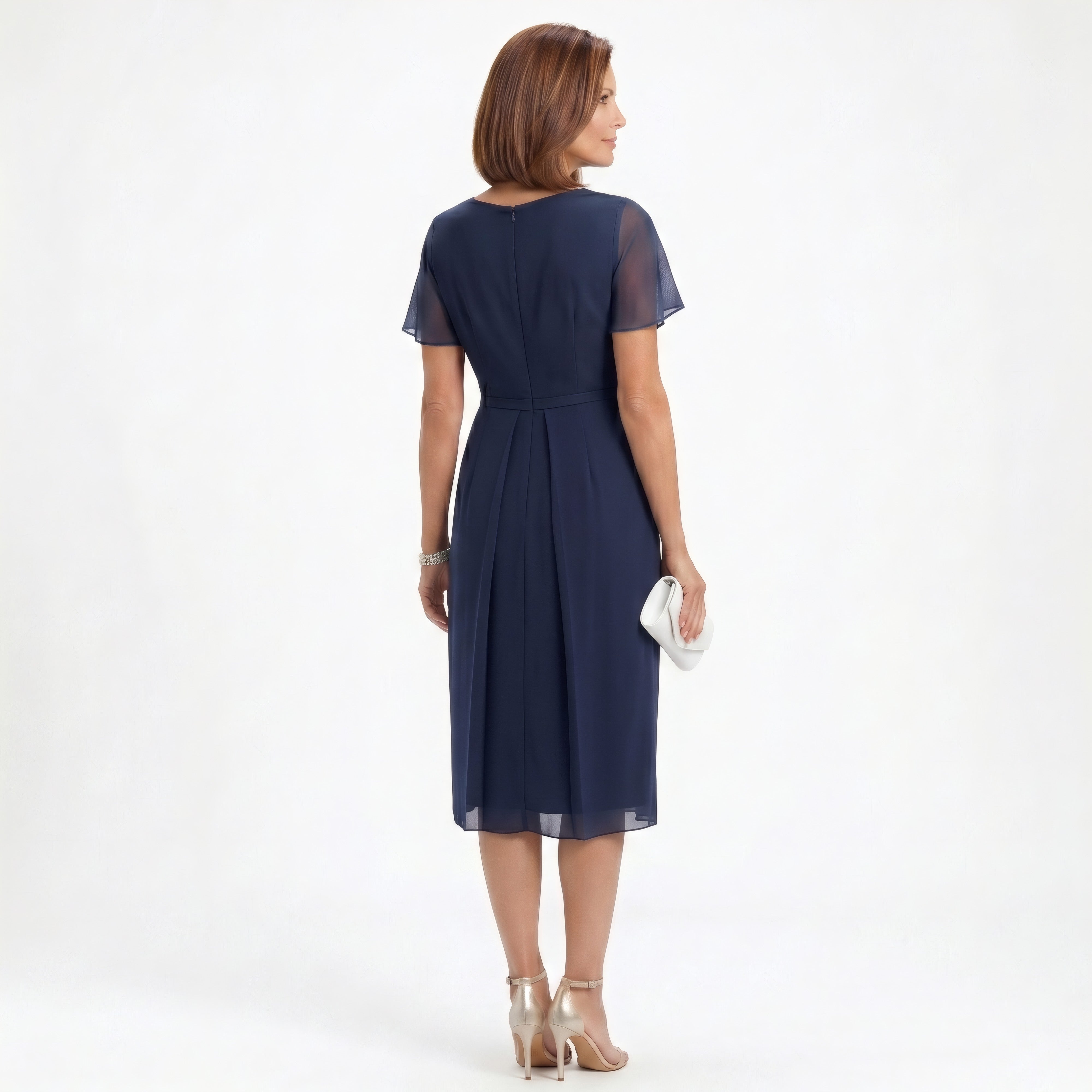 Helena | Robe élégante Bleu marine, photo studio
