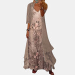 Ensemble de robe maxi élégante en deux pièces