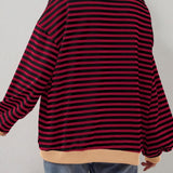 Solange | Sweat rayé à bords contrastés
