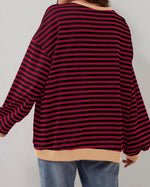 Solange | Sweat rayé à bords contrastés