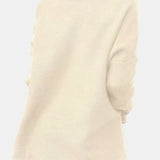 Priscille | Pull ample à col roulé et ourlet fendu