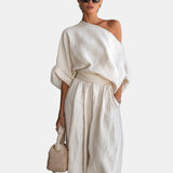 Nathalie | Robe longue à épaule dénudée
