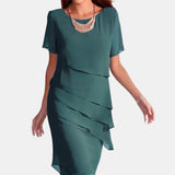 Annabelle | Robe à volants superposés et manches courtes