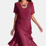 Annabelle | Robe à volants superposés et manches courtes