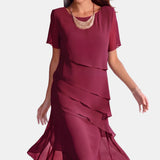 Annabelle | Robe à volants superposés et manches courtes
