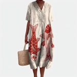 Annette | Robe aérienne à motif artistique