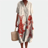 Annette | Robe aérienne à motif artistique