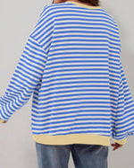 Solange | Sweat rayé à bords contrastés