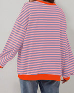Solange | Sweat rayé à bords contrastés