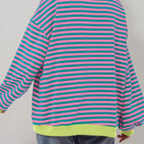 Solange | Sweat rayé à bords contrastés