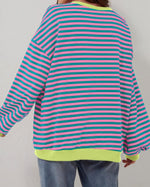 Solange | Sweat rayé à bords contrastés
