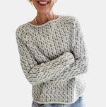 Coralie | Pull court moucheté à manches raglan
