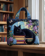 Sac Artisanal - Chat Noir sur les Livres