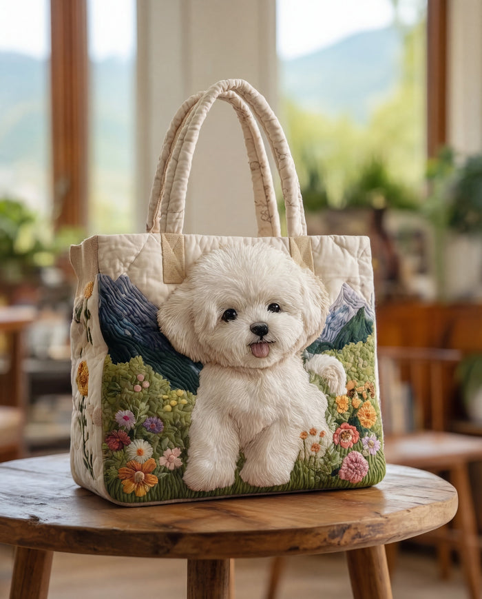 Sac Artisanal Matelassé - Chien Enchanté
