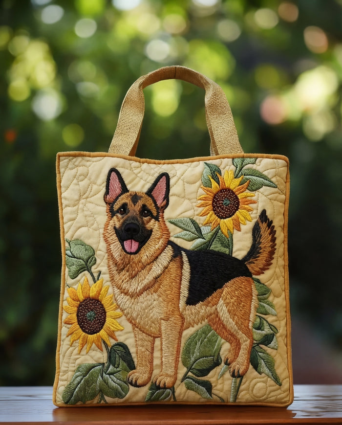 Sac Artisanal - Berger Allemand aux Fleurs