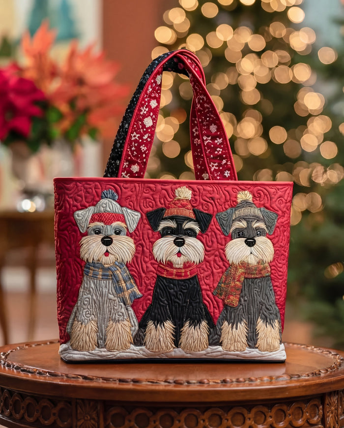 Sac Artisanal - Trois Schnauzers de Noël
