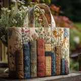Sac Artisanal Matelassé - Livres et Fleurs Sauvages