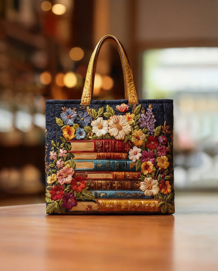 Sac Artisanal - Livres et Fleurs