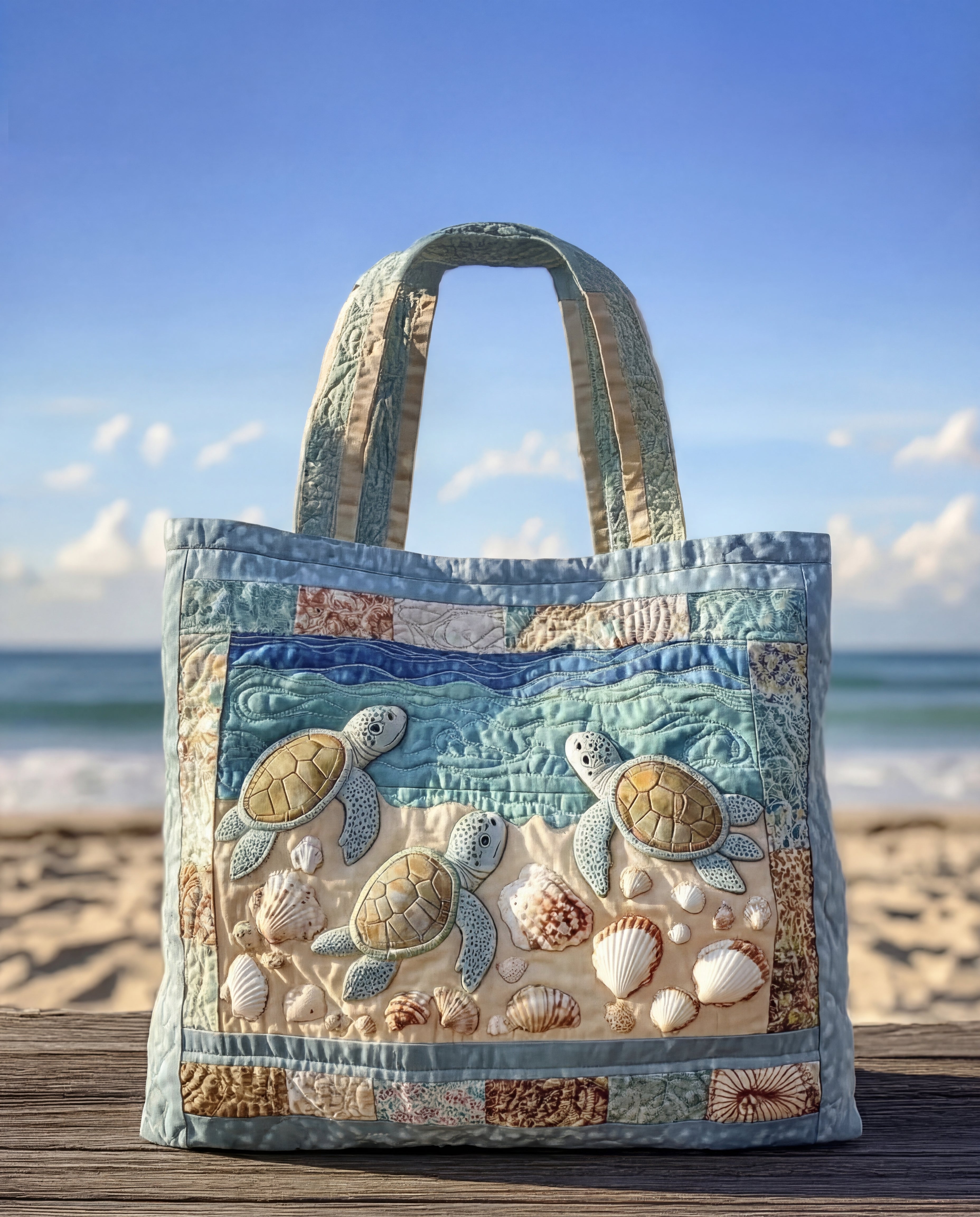Sac Artisanal Matelassé - Tortue