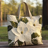 Sac Artisanal Matelassé - Magnolias Blancs
