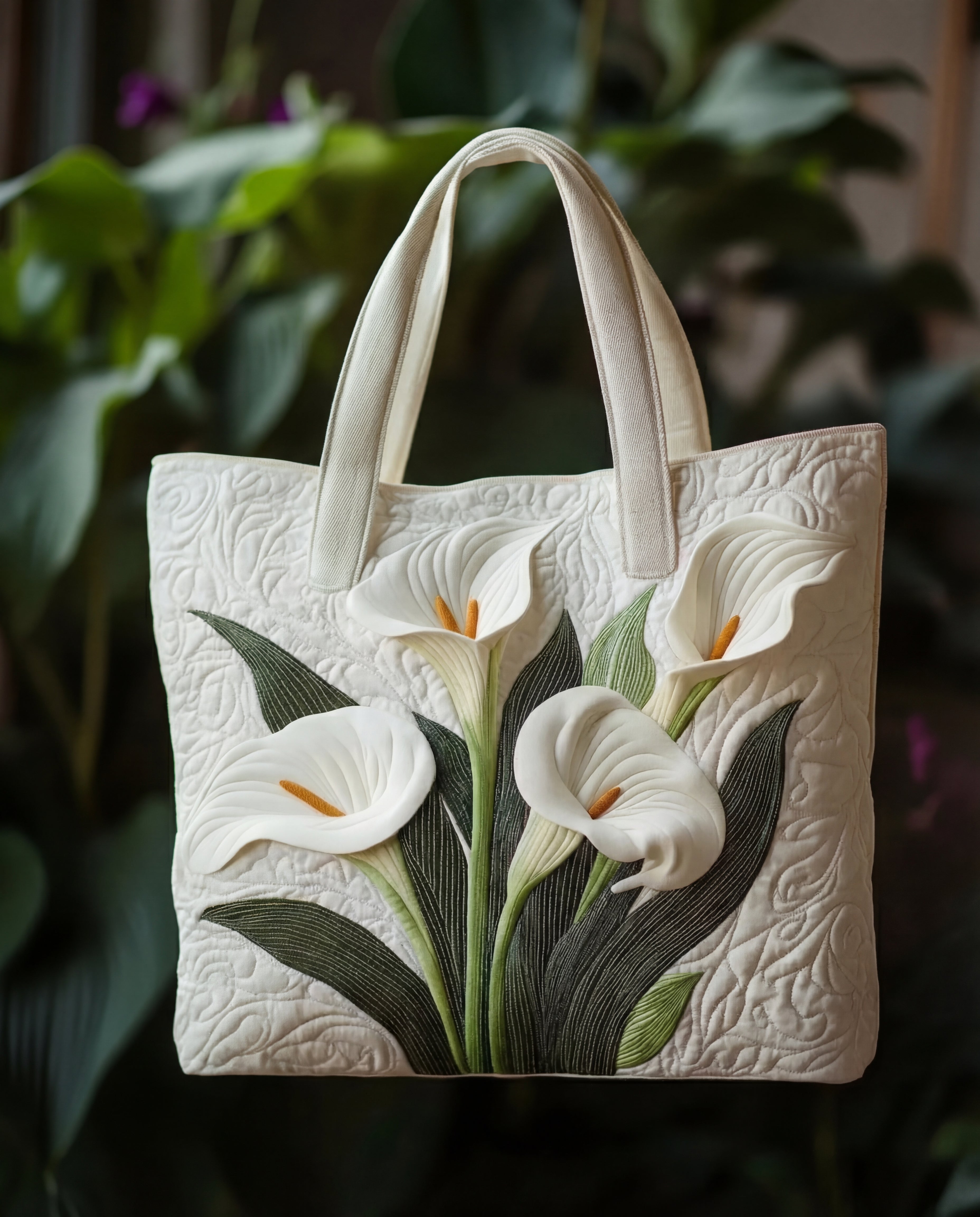 Sac Artisanal Matelassé - Coquillage Blanc