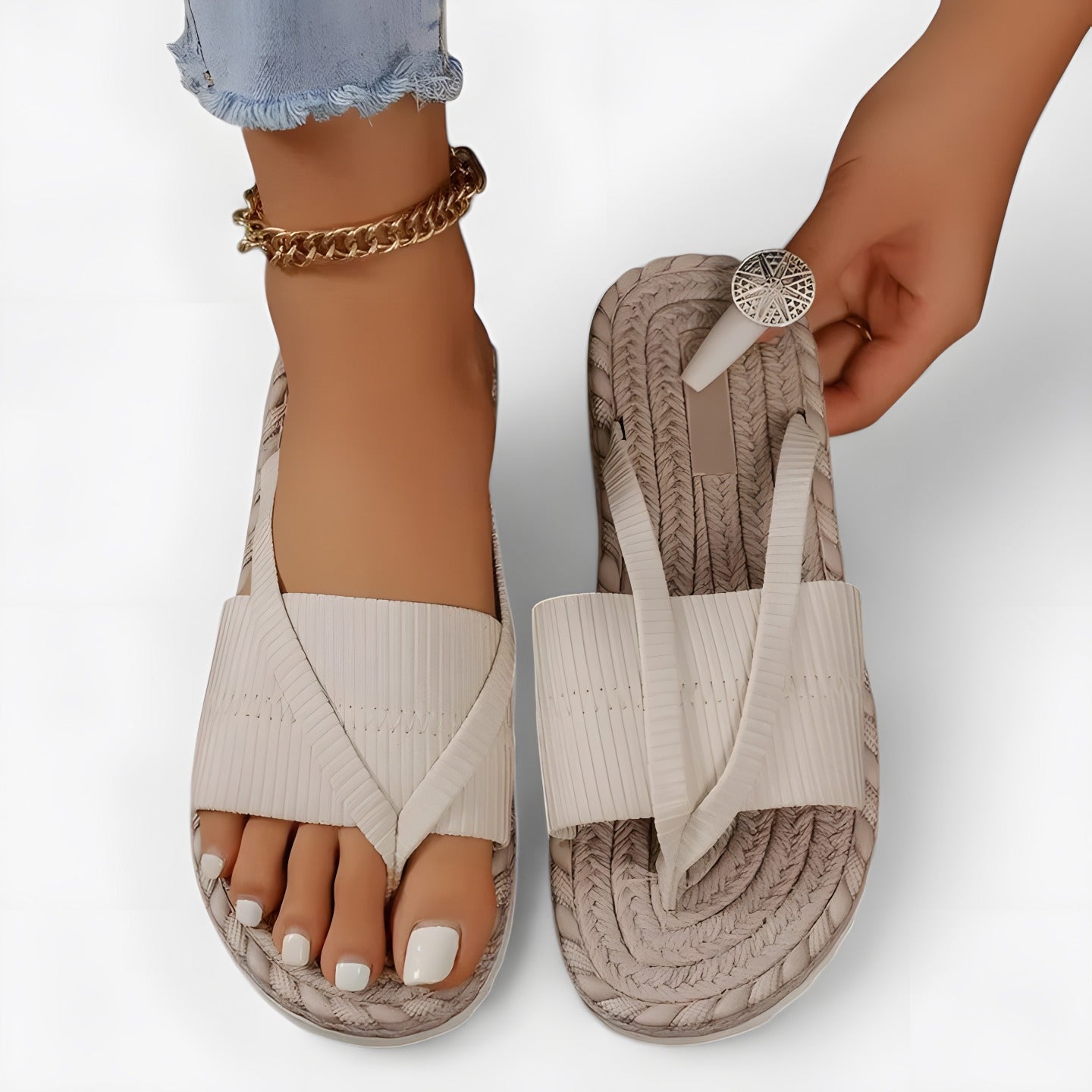 Avalon | Sandales orthopédiques femme confortables Beige Sable