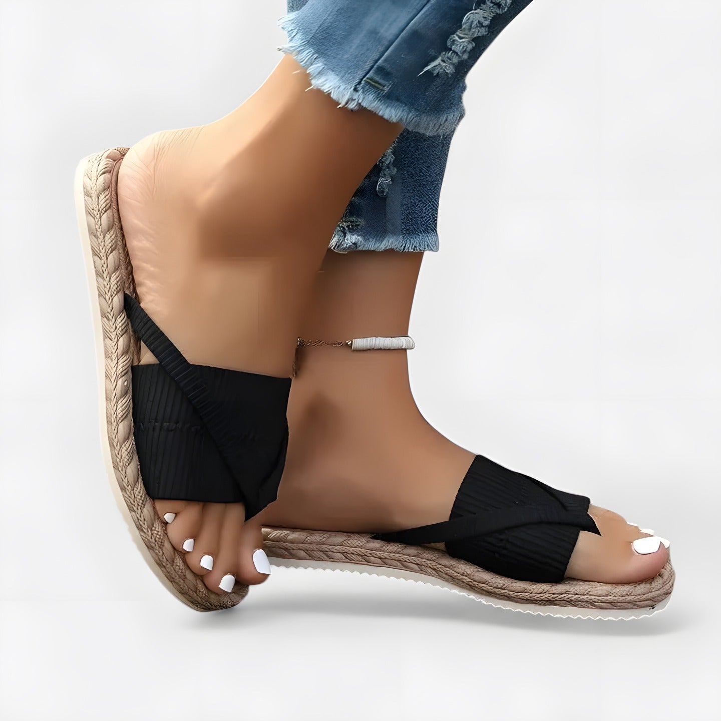 Avalon | Sandales orthopédiques femme confortables Noir Nuit