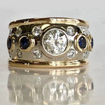 Bague Vintage en Zirconia Guldinlagt